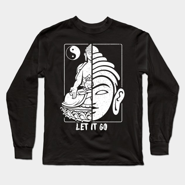 Buddha Let It Go Long Sleeve T-Shirt by RadStar